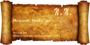 Noszek Noémi névjegykártya